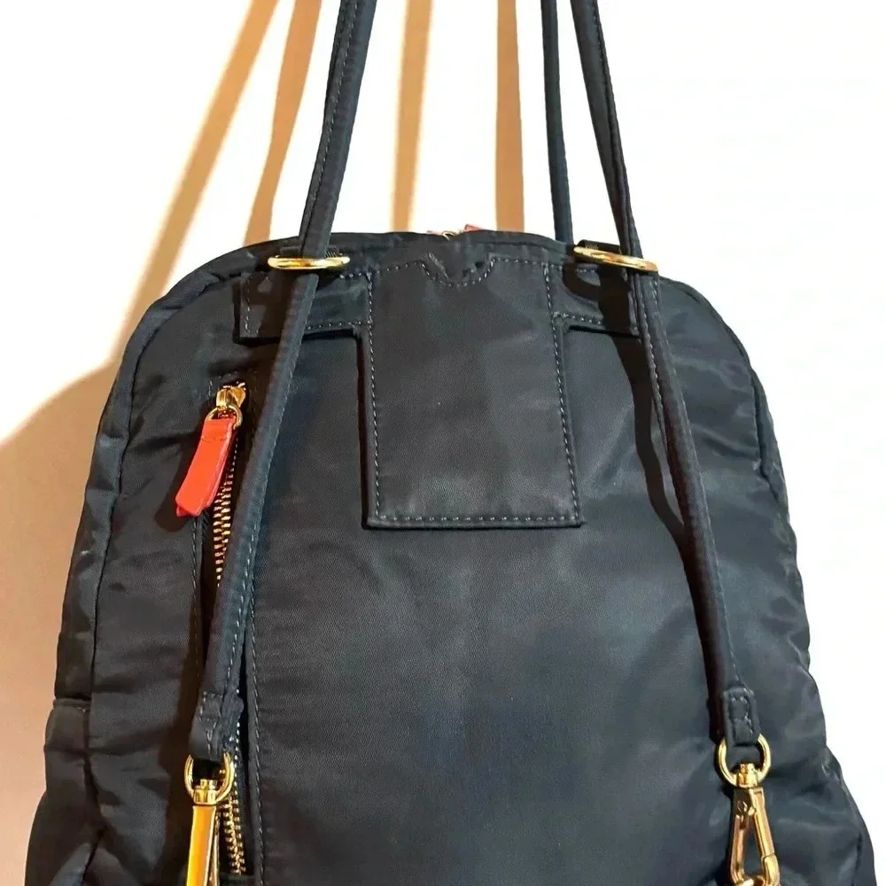 Spartina 449 navy blue nylon shoulder/backpack bag - Picture 4 of 9